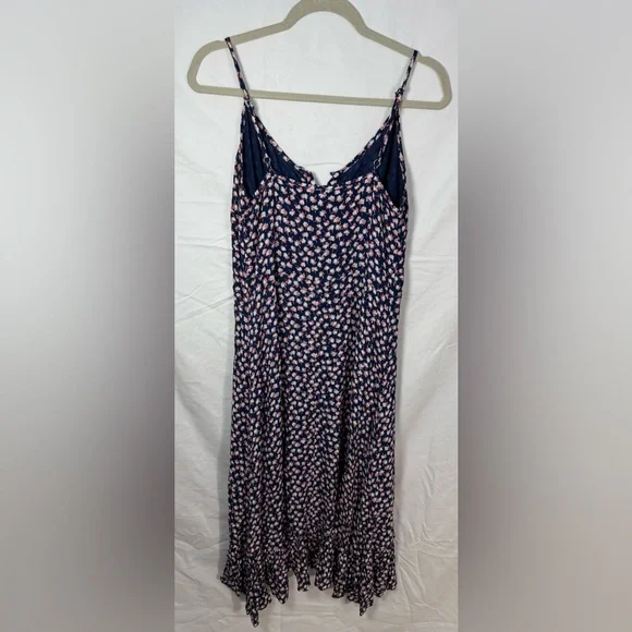 Rails Frida Pink Poms Floral Button Front Midi Dress Small - Picture 3 of 8